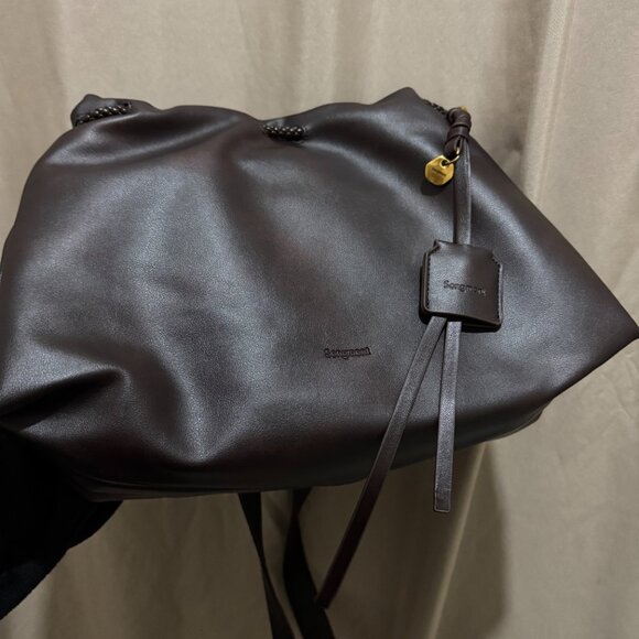 Songmont Brown Leather Tote Bag (Small) - Picture 6 of 6